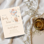 Bearly Wait Baby shower Neutral Teddy Theme Kaart