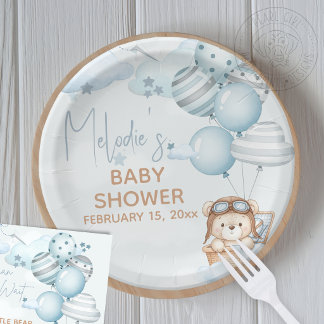 Bearly Wait Baby Shower Papieren Bordje