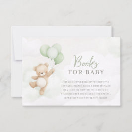 Bearly Wait Baby Shower Sage Bear Books For Baby Kaart