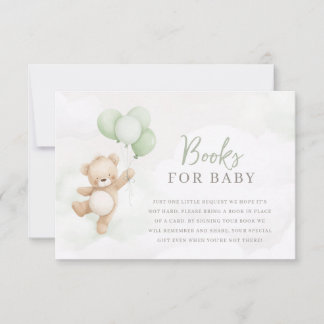 Bearly Wait Baby Shower Sage Bear Books For Baby Kaart