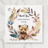 Bearly Wait Baby shower Schattige Beer Thema Bedankjes Labels (Voorkant)
