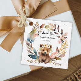 Bearly Wait Baby shower Schattige Beer Thema Bedankjes Labels