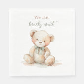 Bearly Wait Baby Shower Servetten Teddybeer (Voorkant)