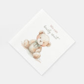 Bearly Wait Baby Shower Servetten Teddybeer (Hoek)