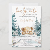 Bearly Wait Baby Shower Uitnodiging | Woodland Bee (Voorkant)