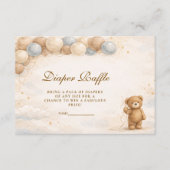Bearly Wait Ballon Luier Raffle Informatiekaartje (Voorkant)
