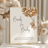 Bearly Wait Balloon Baby shower Boeken voor Baby Poster