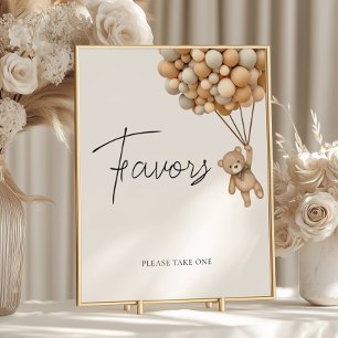 Bearly Wait Balloon Baby shower Favorietenbord Poster