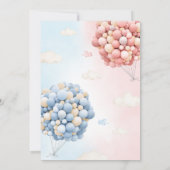 Bearly Wait Bear Balloon Gender Reveal  Kaart (Achterkant)