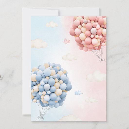 Bearly Wait Bear Balloon Gender Reveal  Kaart (Achterkant)