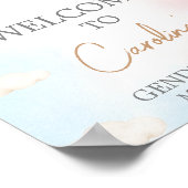 Bearly Wait BearBalloon Gender Reveal Welcome Sign Poster (Hoek)