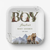 Bearly Wait Beer Adventure Moss Green Oh Boy Papieren Bordje (Voorkant)