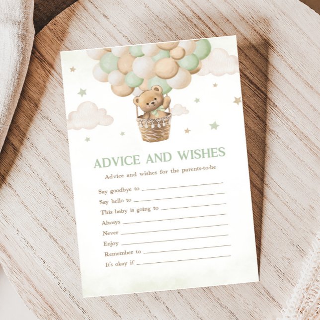 Bearly Wait Beer Baby Shower Advies & Wensen Spel (Bearly Wait Bear Baby Shower Game)