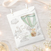 Bearly Wait Beer Groene Hete Luchtballon Baby show Bedankzakje (Geknipt)