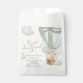 Bearly Wait Beer Groene Hete Luchtballon Baby show Bedankzakje (Voorkant)