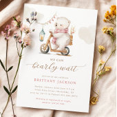 Bearly Wait Beer Scooter Girl Baby shower Kaart