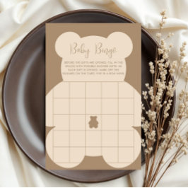 Bearly Wait Beige Baby Bingo kaart