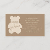 Bearly Wait Beige Baby Shower Books For Baby Informatiekaartje (Voorkant)