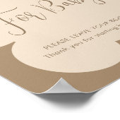 Bearly Wait Beige Baby Shower Books For Baby Poster (Hoek)