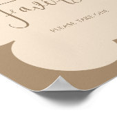 Bearly Wait Beige Baby Shower Favors Poster (Hoek)