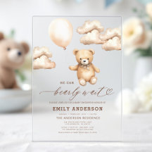 Bearly Wait Beige Genderneutraal Baby shower