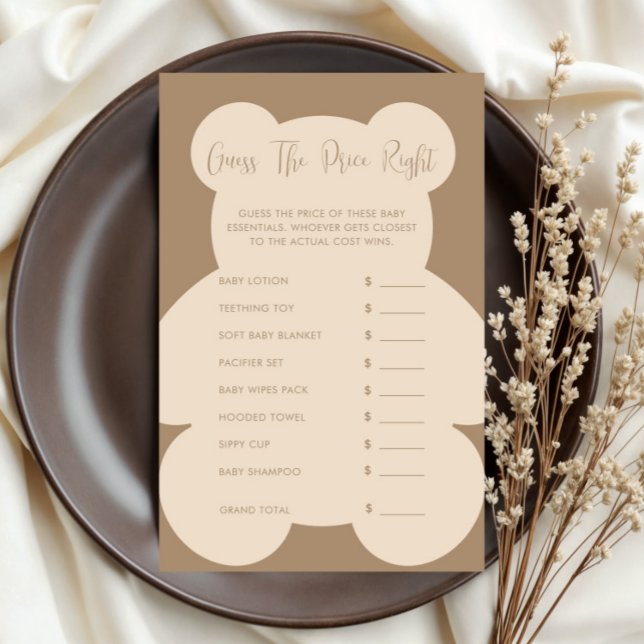 Bearly Wait Beige Guess The Price Game (Creator heeft geüpload)