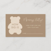 Bearly Wait Beige Hoe Groot Is Mamma's Buik Informatiekaartje (Voorkant)