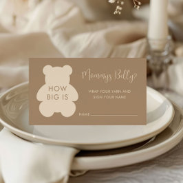 Bearly Wait Beige Hoe Groot Is Mamma's Buik Informatiekaartje