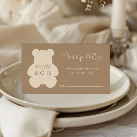 Bearly Wait Beige Hoe Groot Is Mamma's Buik Informatiekaartje