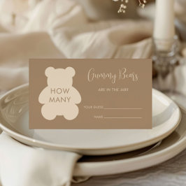 Bearly Wait Beige Raad Hoeveel Gummyberen Informatiekaartje