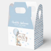 Bearly Wait Blauw Baby shower gunstbox Bedankdoosjes (Geopend)