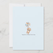 Bearly Wait Blauwe Teddyshirt Beer Babyshower Kaart (Achterkant)