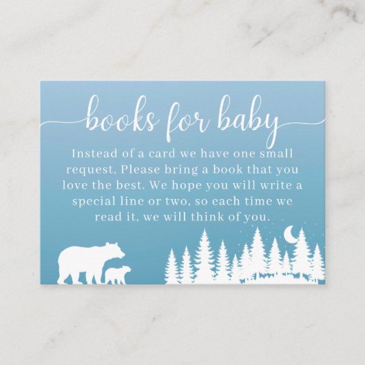 Bearly Wait Blue Books voor Baby Kaart (Voorkant)