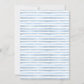 Bearly Wait Blue Teddy Bear Baby shower Uitnodigen Kaart (Achterkant)