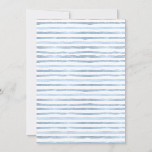 Bearly Wait Blue Teddy Bear Baby shower Uitnodigen Kaart (Achterkant)