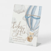 Bearly Wait Boeken en geschenken Baby shower Reclamebord Met Voetstuk (Voorkant)