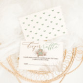 Bearly Wait Boho Green Baby shower Luierkrabbel Informatiekaartje