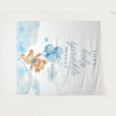 Bearly Wait Boy Baby shower Sprinkle Foto Prop Wandkleed (Voorkant (horizontaal))