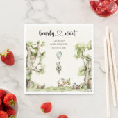 Bearly Wait Boy Baby Shower Woodland Servet (Insitu)