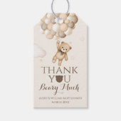 Bearly Wait Bruin Beer Ballon Baby shower Cadeaulabel (Voorkant)