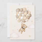 Bearly Wait Bruin Beer Ballon Baby shower Kaart (Achterkant)