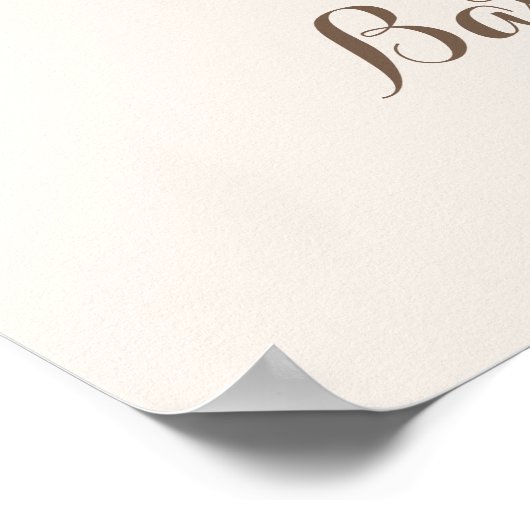 Bearly Wait Bruin Beer Ballon Baby shower Poster (Hoek)