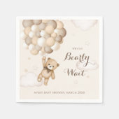 Bearly Wait Bruin Beer Ballon Baby shower Servet (Voorkant)