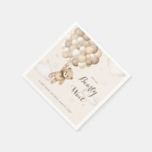 Bearly Wait Bruin Beer Ballon Baby shower Servet (Hoek)