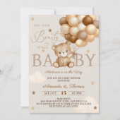 Bearly Wait Bruine Baby Shower Kaart (Voorkant)