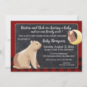 Bearly Wait Buffalo Geruite Baby Shower Kaart (Voorkant)