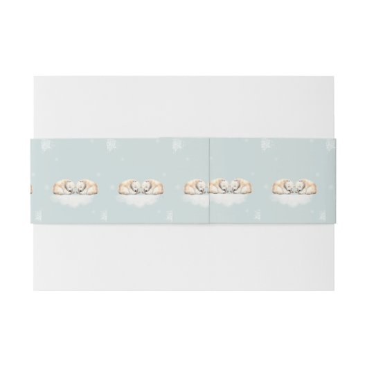 Bearly Wait Double Snuggles Twin Polar Beren Uitnodigingen Wikkel (Achterkant Voorbeeld)