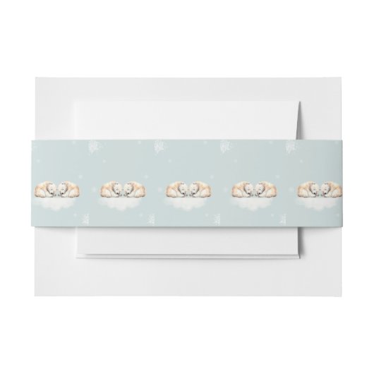 Bearly Wait Double Snuggles Twin Polar Beren Uitnodigingen Wikkel (Voorkant Voorbeeld)