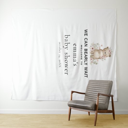  Bearly Wait Douche Achtergrond Wandkleed (In Situ (horizontaal))