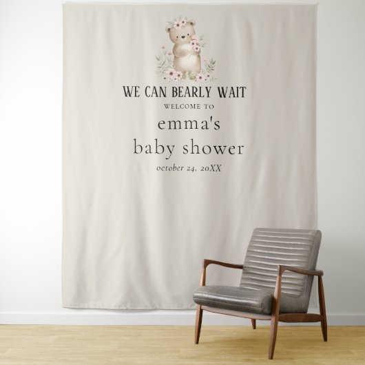  Bearly Wait Douche Achtergrond Wandkleed (In situ)